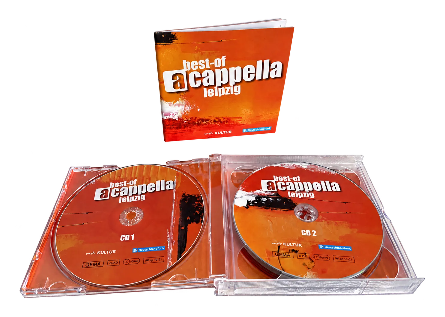 Best of a cappella Leipzig mit Booklet und geöffneten CD-Hüllen